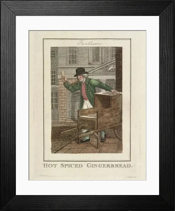 Framed Print : Hot Spiced Gingerbread, Cries of London, 1804 Framed Print : Hot Spiced Gingerbread, Cries of London, 1804