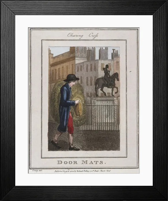 Framed Print : Door Mats, Cries of London, 1804 Framed Print : Door Mats, Cries of London, 1804