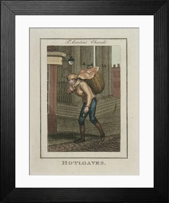Framed Print : Hotloaves, Cries of London, 1804 Framed Print : Hotloaves, Cries of London, 1804