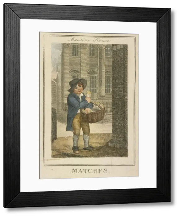 Framed Print : Matches, Cries of London, 1804 Framed Print : Matches, Cries of London, 1804
