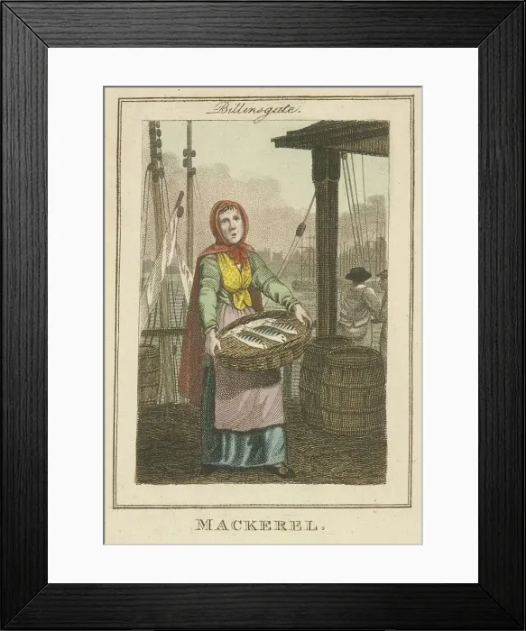Framed Print : Mackerel, Cries of London, 1804 Framed Print : Mackerel, Cries of London, 1804