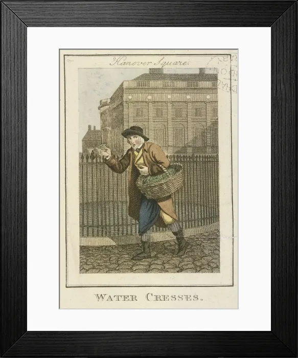 Framed Print : Water Cresses, Cries of London, 1804 Framed Print : Water Cresses, Cries of London, 1804