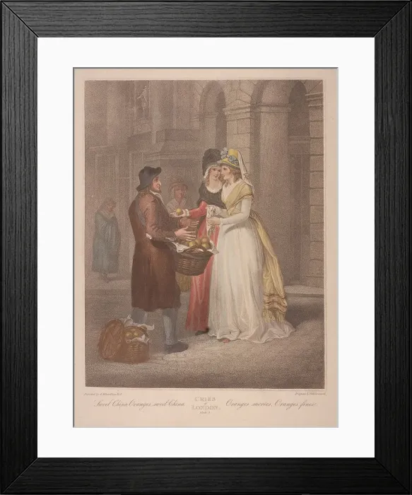 Framed Print : Sweet China Oranges, sweet China, Cries of London, c1870 Framed Print : Sweet China Oranges, sweet China, Cries of London, c1870