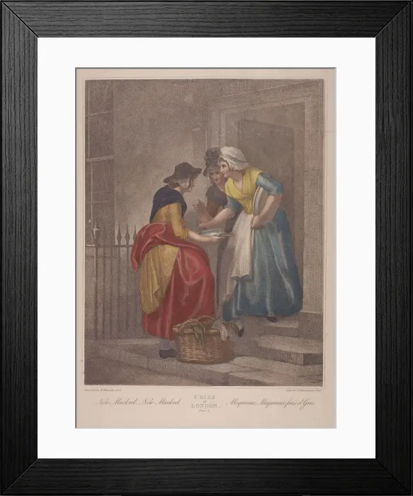 Framed Print : New Mackrel, New Mackrel, Cries of London, c1870 Framed Print : New Mackrel, New Mackrel, Cries of London, c1870