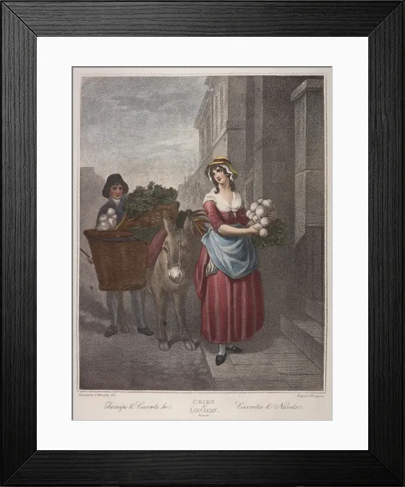 Framed Print : Turnips & Carrots ho, Cries of London, c1870 Framed Print : Turnips & Carrots ho, Cries of London, c1870
