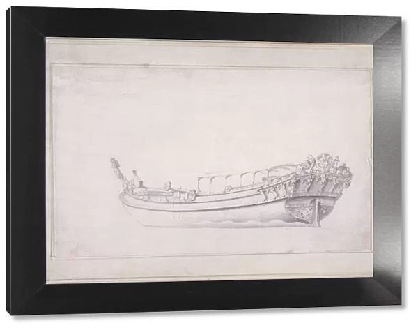 Design for a city of London barge, c1840