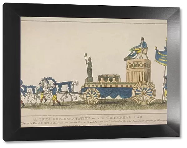 Triumphal car, pulled by four horses, June 29th, 1807