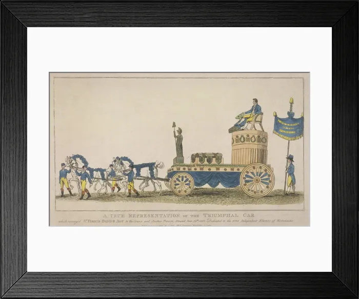 Framed Print : Triumphal car, pulled by four horses, June 29th, 1807 Framed Print : Triumphal car, pulled by four horses, June 29th, 1807
