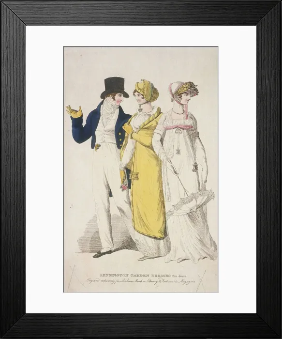 Framed Print : Kensington Garden dresses for June, c1810. Artist: W Read Framed Print : Kensington Garden dresses for June, c1810. Artist: W Read