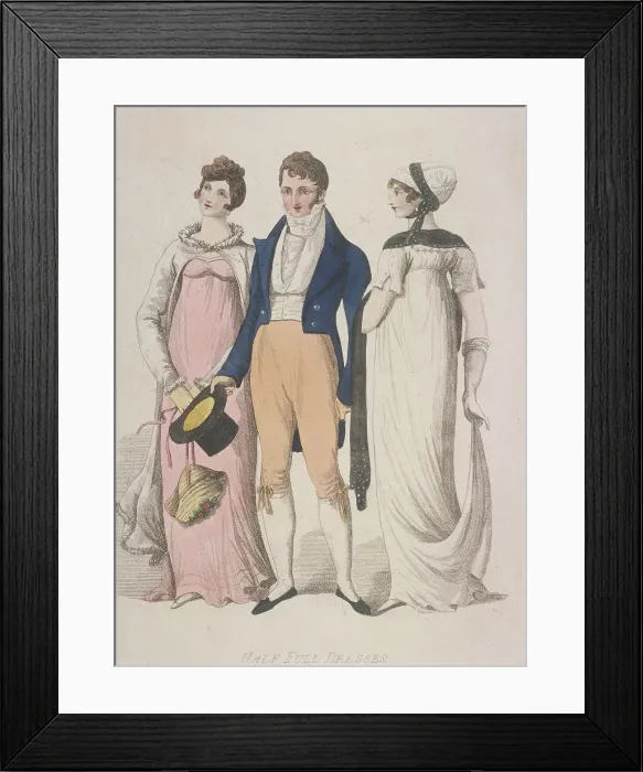 Framed Print : Half full dresses, c1810. Artist: W Read Framed Print : Half full dresses, c1810. Artist: W Read