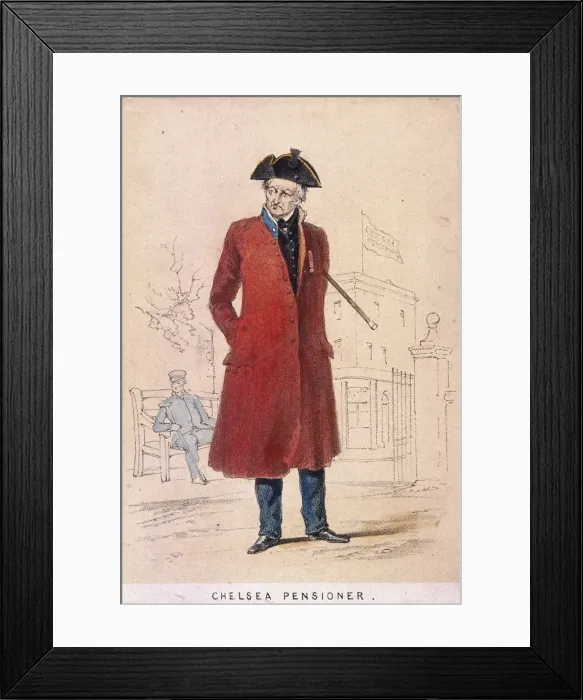 Framed Print : A Chelsea pensioner, 1855. Artist: Day & Son Framed Print : A Chelsea pensioner, 1855. Artist: Day & Son