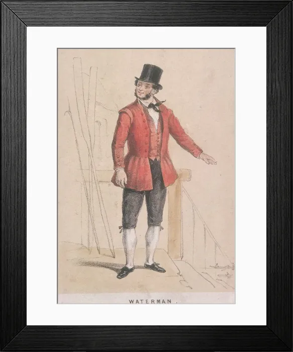 Framed Print : A waterman, 1855. Artist: Day & Son Framed Print : A waterman, 1855. Artist: Day & Son