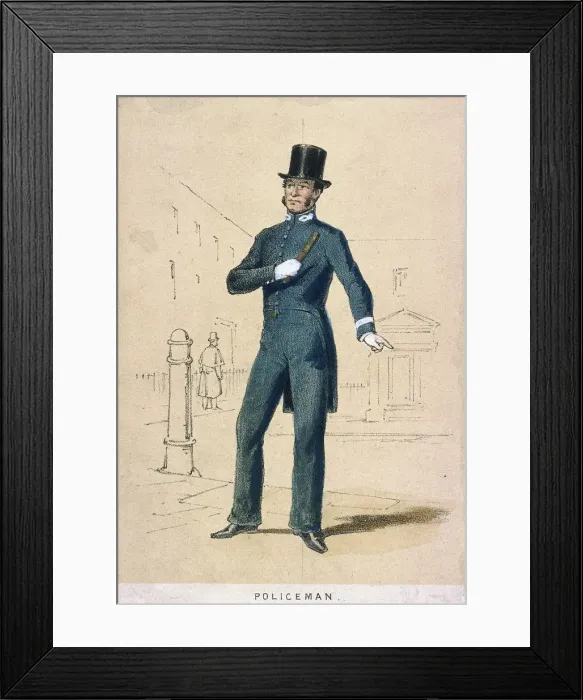 Framed Print : A policeman, 1855. Artist: Day & Son Framed Print : A policeman, 1855. Artist: Day & Son