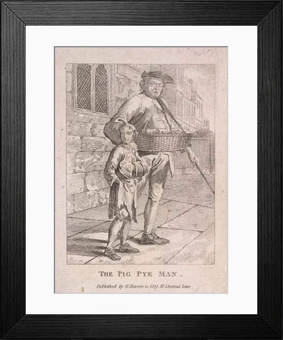Framed Print : Pig pie seller, c1820 Framed Print : Pig pie seller, c1820