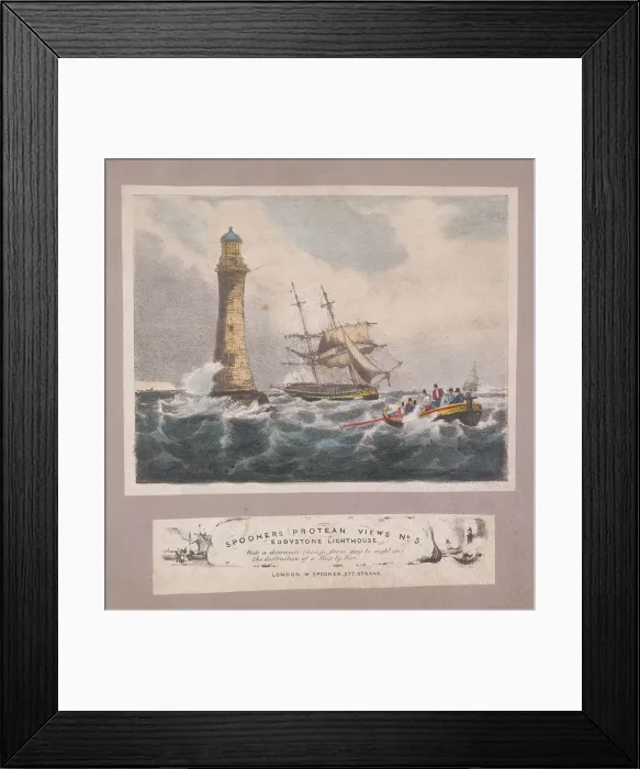 Framed Print : Eddystone Lighthouse, Plymouth, Devon, c1837 Framed Print : Eddystone Lighthouse, Plymouth, Devon, c1837