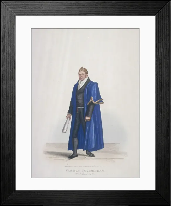 Framed Print : Common Councilman of the City of London, William John Reeves, in civic costume, 1825 Framed Print : Common Councilman of the City of London, William John Reeves, in civic costume, 1825