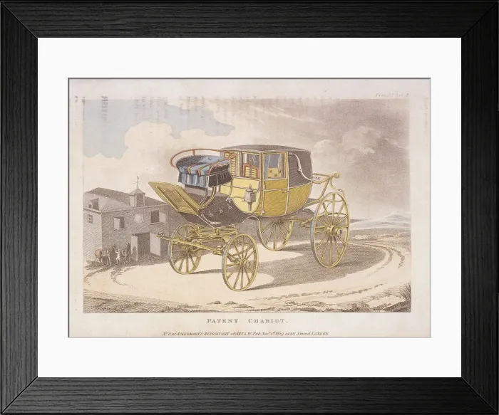 Framed Print : Patent chariot, 1809 Framed Print : Patent chariot, 1809