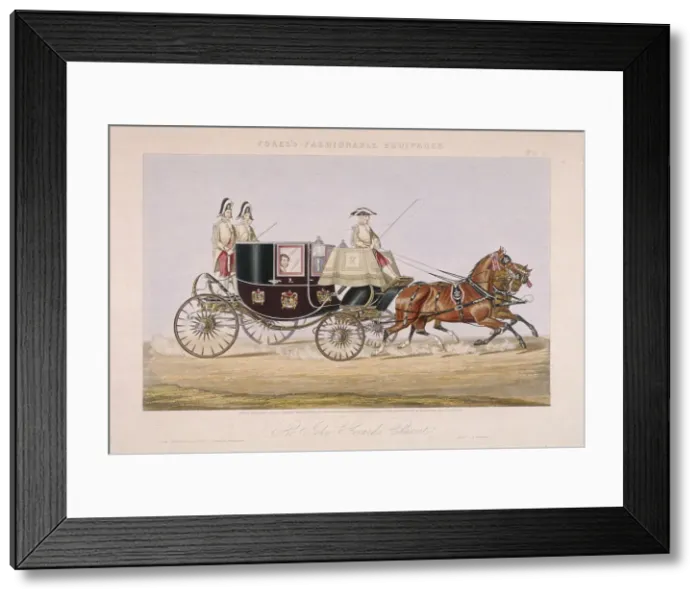 Framed Print : Sir John Gerards chariot, 1844 Framed Print : Sir John Gerards chariot, 1844