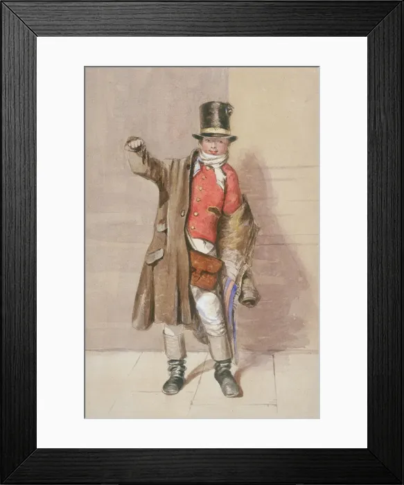 Framed Print : View of a letter carrier, 1866 Framed Print : View of a letter carrier, 1866