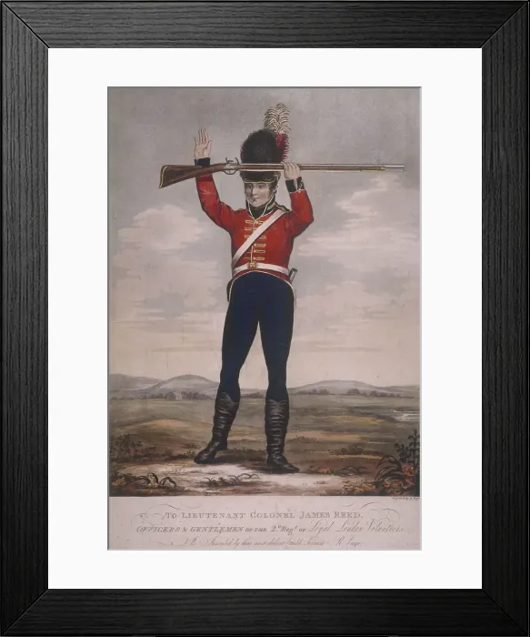 Framed Print : Soldier of the second regiment of Loyal London Volunteers, c1800. Artist: R Page Framed Print : Soldier of the second regiment of Loyal London Volunteers, c1800. Artist: R Page