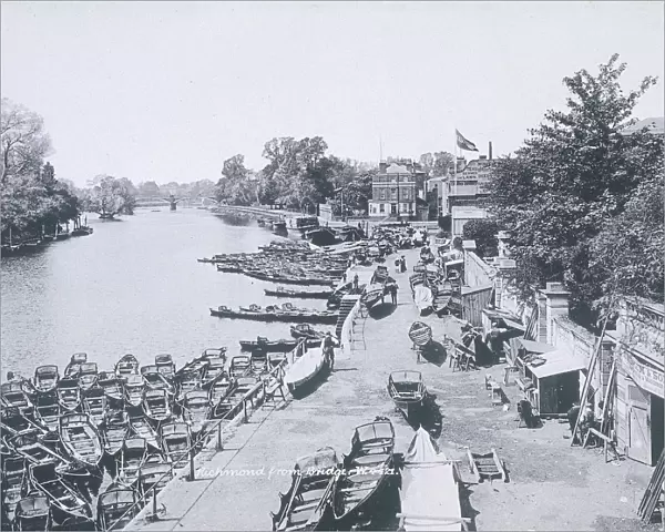 View of the River Thames and boats, c1900