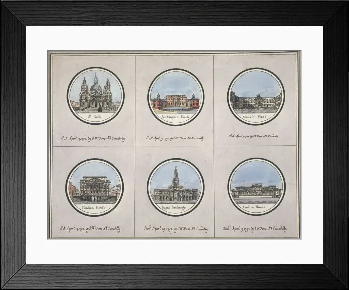 Framed Print : General views of London, 1792 Framed Print : General views of London, 1792