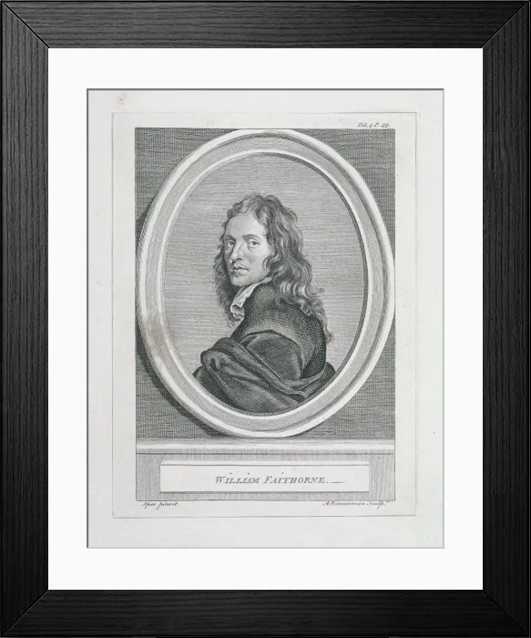Framed Print : William Faithorne, c1800. Artist: Alexander Bannerman Framed Print : William Faithorne, c1800. Artist: Alexander Bannerman