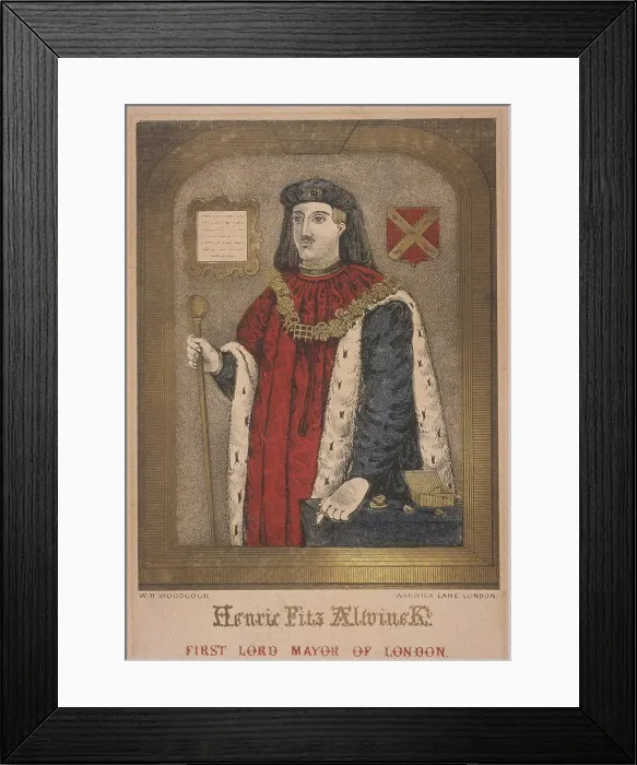 Framed Print : Henry Fitzailwin, c1850. Artist: WR Woodcock Framed Print : Henry Fitzailwin, c1850. Artist: WR Woodcock