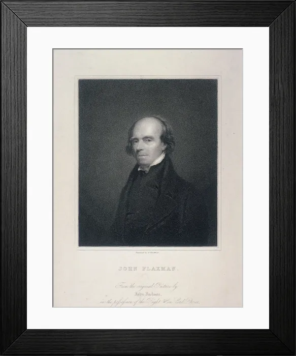 Framed Print : Portrait of John Flaxman, c1800. Artist: Richard Woodman Framed Print : Portrait of John Flaxman, c1800. Artist: Richard Woodman