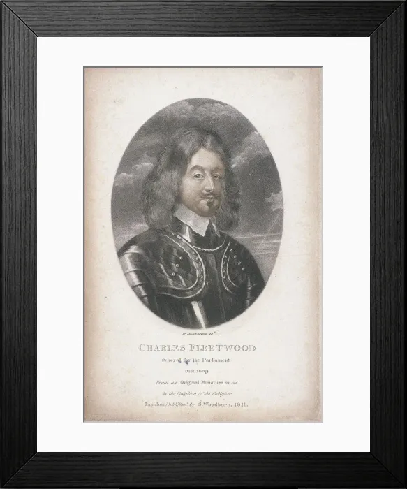 Framed Print : General Charles Fleetwood, (1811). Artist: Robert Dunkarton Framed Print : General Charles Fleetwood, (1811). Artist: Robert Dunkarton