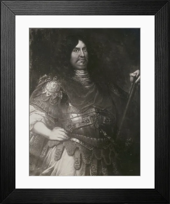 Framed Print : General George Fleetwood in armour, late 17th century Framed Print : General George Fleetwood in armour, late 17th century