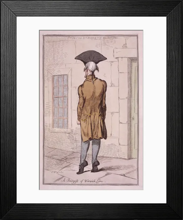 Framed Print : John Burges MD, 1795. Artist: James Gillray Framed Print : John Burges MD, 1795. Artist: James Gillray