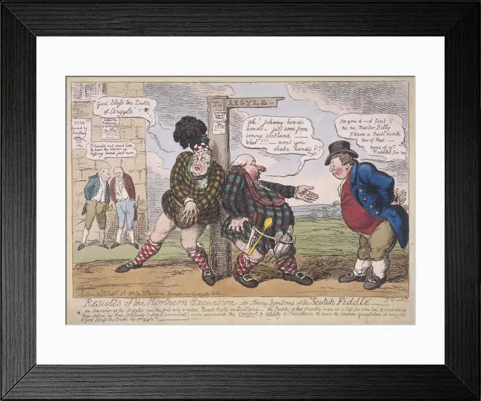 Framed Print : Results of the northern excursion, 1822. Artist: George Cruikshank Framed Print : Results of the northern excursion, 1822. Artist: George Cruikshank