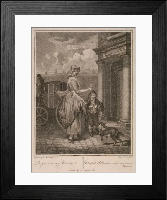 Framed Print : Do you want any Matches?, Cries of London, c1794. Artist: Vogel Framed Print : Do you want any Matches?, Cries of London, c1794. Artist: Vogel