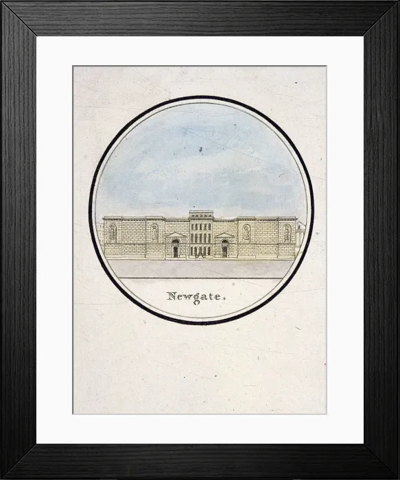 Framed Print : View of Newgate Prison, Old Bailey, London, 1794 Framed Print : View of Newgate Prison, Old Bailey, London, 1794