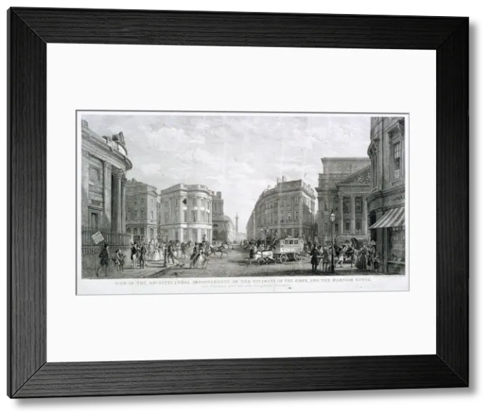 Framed Print : View of the Architectural Improvements in the Vicinity of the Bank, and the Mansion House Framed Print : View of the Architectural Improvements in the Vicinity of the Bank, and the Mansion House