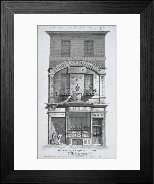 Framed Print : No 32 Cornhill, London, c1800. Artist: Samuel Rawle Framed Print : No 32 Cornhill, London, c1800. Artist: Samuel Rawle