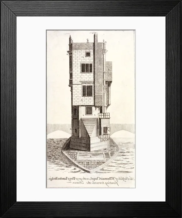 Framed Print : View of St Thomas Chapel, London Bridge, London, c1750 Framed Print : View of St Thomas Chapel, London Bridge, London, c1750