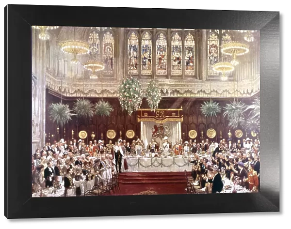 View of the Coronation luncheon for King George V and Queen Mary consort, London, 1911