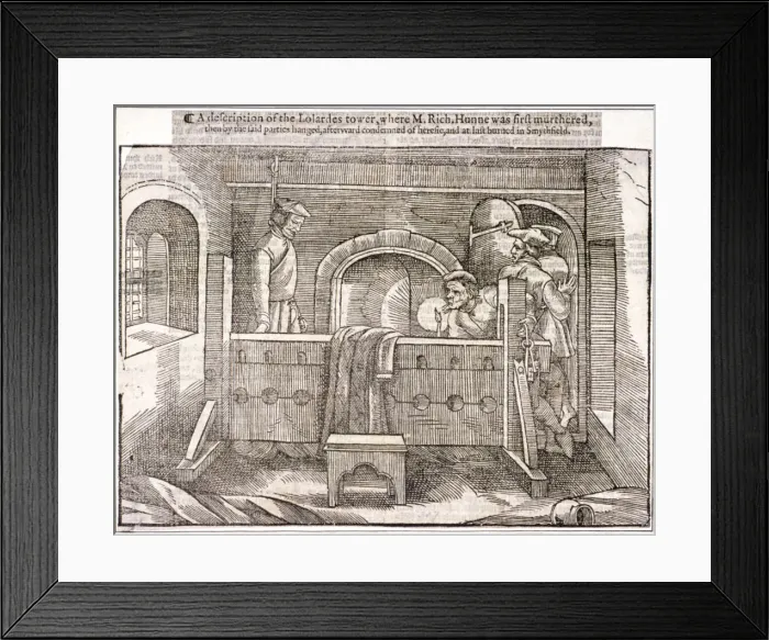 Framed Print : Interior view of St Pauls Cathedral when Richard Hunne was hanged, London, 1514 Framed Print : Interior view of St Pauls Cathedral when Richard Hunne was hanged, London, 1514