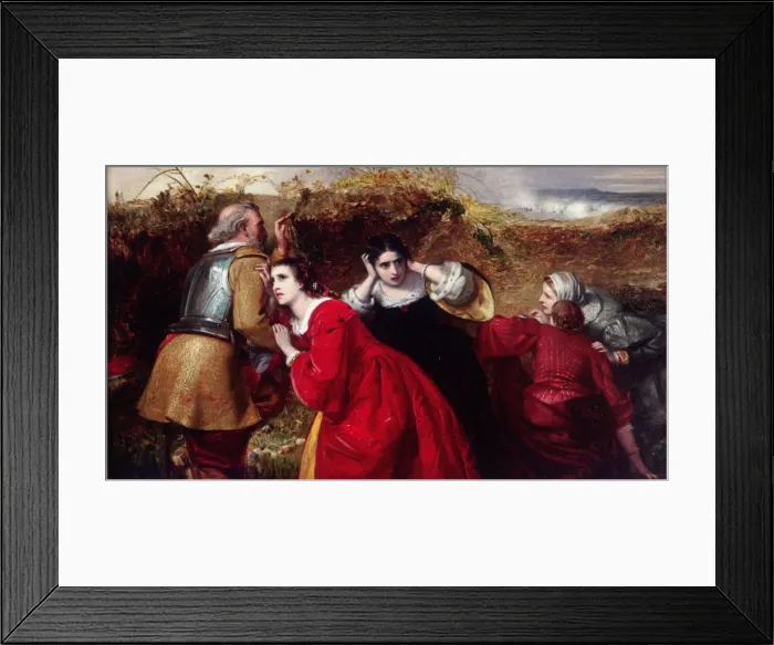 Framed Print : The Combat, scene from the English Civil War, c1849-c1866 Framed Print : The Combat, scene from the English Civil War, c1849-c1866