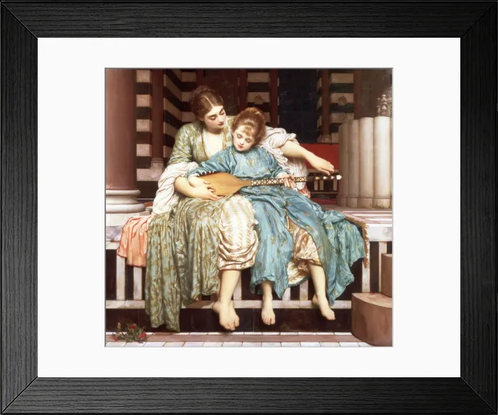 Framed Print : The Music Lesson, 1877. Artist: Frederic Leighton Framed Print : The Music Lesson, 1877. Artist: Frederic Leighton