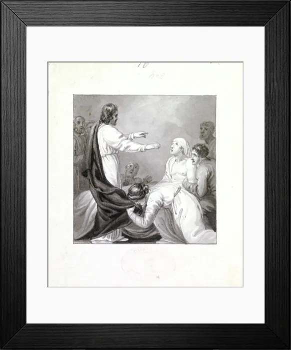 Framed Print : Christ healing a sick man, c1810-c1844. Artist: Henry Corbould Framed Print : Christ healing a sick man, c1810-c1844. Artist: Henry Corbould