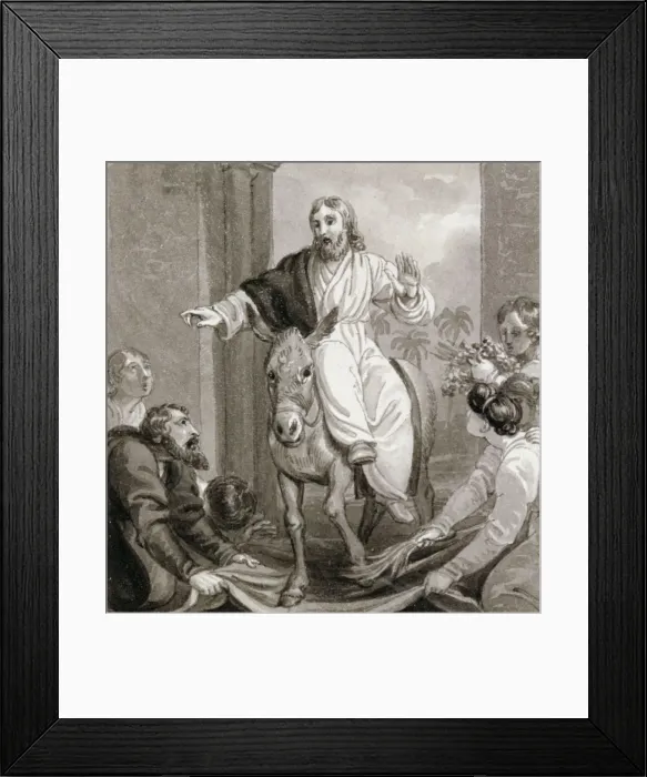 Framed Print : Christ entering Jerusalem, Israel, c1810-c1844. Artist: Henry Corbould Framed Print : Christ entering Jerusalem, Israel, c1810-c1844. Artist: Henry Corbould