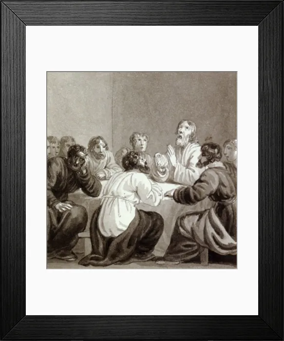 Framed Print : The Last Supper, c1810-c1844. Artist: Henry Corbould Framed Print : The Last Supper, c1810-c1844. Artist: Henry Corbould