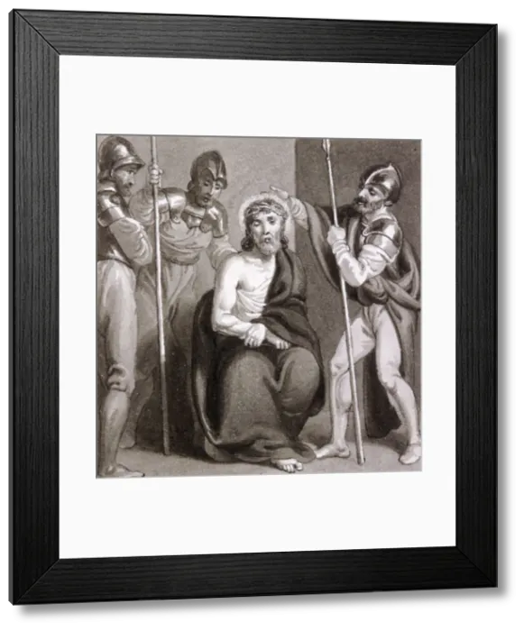 Framed Print : The Mocking of Christ, c1810-c1844. Artist: Henry Corbould Framed Print : The Mocking of Christ, c1810-c1844. Artist: Henry Corbould