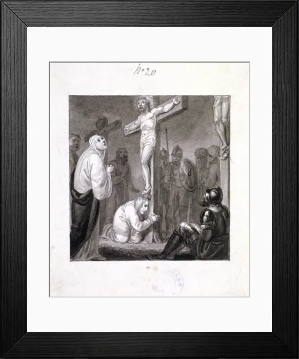 Framed Print : The Crucifixion, c1810-c1844. Artist: Henry Corbould Framed Print : The Crucifixion, c1810-c1844. Artist: Henry Corbould
