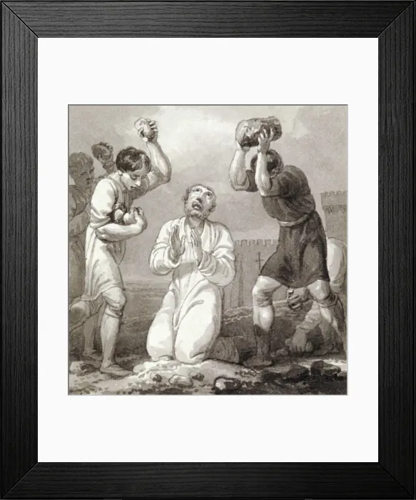 Framed Print : The Stoning of St Stephen, c1810-c1844. Artist: Henry Corbould Framed Print : The Stoning of St Stephen, c1810-c1844. Artist: Henry Corbould