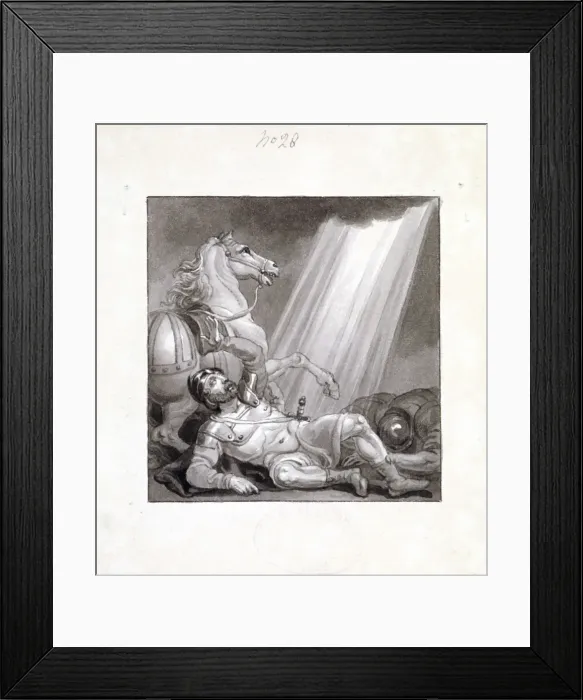 Framed Print : The Conversion of Saul, c1810-c1844. Artist: Henry Corbould Framed Print : The Conversion of Saul, c1810-c1844. Artist: Henry Corbould