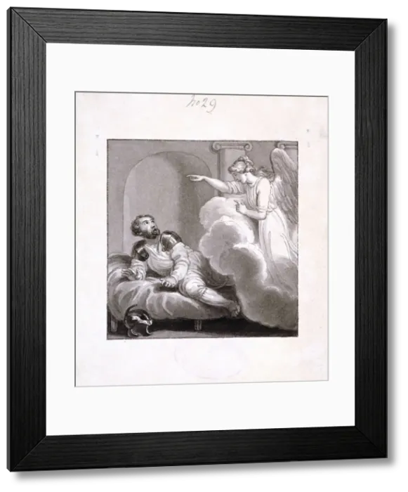 Framed Print : Angel appearing to Cornelius, c1810-c1844. Artist: Henry Corbould Framed Print : Angel appearing to Cornelius, c1810-c1844. Artist: Henry Corbould